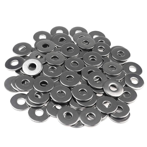 Favordrory M8 flat washers, 304 stainless steel, 100 pcs