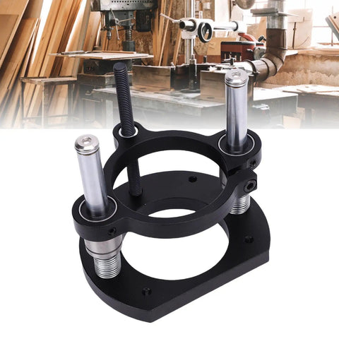 Aluminum Router Lift Base With Two Jaw Clamping Manual Lifting System And Crank Handle For 64-66mm trimming