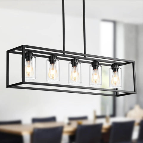 Dope 3 Light Dining Room Fixture With Modern Farmhouse Vibe Linear Rectangular Kitchen Island Lighting Industrial Vintage Pendant