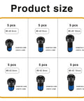 Solid Gunsmithing Screw Kit With Zero Drama Offering Six Forty Eight And Eight Forty Threads Size Six Through Ten Millimeters, black screws with dimensions.