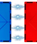 Blue and red tiles from 12 Piece Large Magnetic Tiles Set For Kids Jumbo 5.9 Inch Magnetic Base Plates STEM Building Blocks