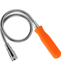 24 Inch Flexible Magnetic Pickup Tool With LED Light Reach Tiny Metal Items, durable stainless steel wand