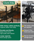 Under Desk Cable Management Tray With Clamp For Quick No Drill Setup showing comparison of sturdy versus flimsy cable trays
