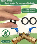 3/4 NPT To Garden Hose Adapter Swivel Connector Brass 3/4 GHT Female To 3/4 NPT Female With Washer No-Fuss Leak-Free Water Hose Fittings For Irrigation And Outdoor Faucets 2 Pack, black O-ring seals