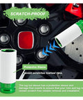 Heavy Duty Half Inch Drive 22 Mm Lug Nut Impact Socket Featuring A Scratch Proof Protective Sleeve For Smooth Rim Safe Removal close-up on wheel rim.