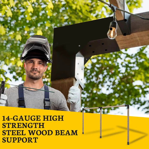2 Pack L Shaped Pergola Bracket Kits For 4x4 Lumber Woodworking DIY Gazebo Patio Projects Heavy Duty Hardware Included 2 Way Brackets For Pergolas Gazebos Log Cabins And Outdoor Structures
