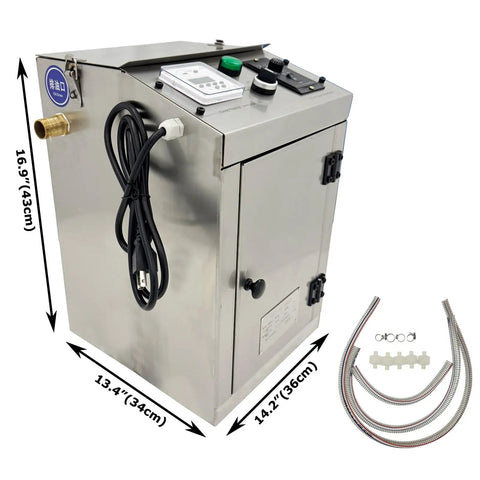 Top Shelf Oil Water Separator Skimmer For Cnc Machines Snag Floating Grease Fast While Reusing Cutting Fluid 110V Coolant Filter side view with dimensions