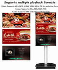 Premium 4K Interactive Led Digital Signage Display With Smart Split Screen And Smooth Portrait Or Landscape Swapping showing multiple playback formats.