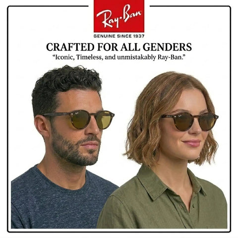 Round Shape Non Polarized Sunglasses For Men And Women With Dark Brown Lens Includes Official Eyewear Kit Great For Formal And Casual Wear