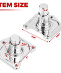 Chrome Bolt-On Starter Push Button Solenoid Cover For Harley Evo Twin Cam And Most 1.2/1.4 kW Aftermarket Starters, Easy Backup Start System For Quick, Smooth Cranks, chrome aluminum, 2.64 x 2.48 in