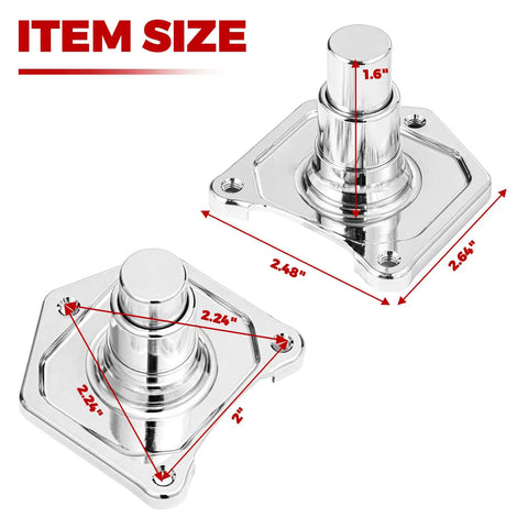 Chrome Bolt-On Starter Push Button Solenoid Cover For Harley Evo Twin Cam And Most 1.2/1.4 kW Aftermarket Starters, Easy Backup Start System For Quick, Smooth Cranks, chrome aluminum, 2.64 x 2.48 in