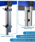 Image of Heavy Duty Universal Trampoline Enclosure Poles Kit For Six Straight Tubes Fits 10 To 16 Foot Nets showing hardware details.