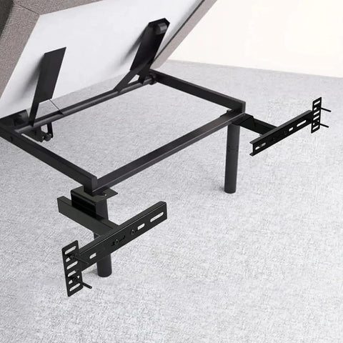 Heavy Duty Adjustable Headboard Brackets For Bed Frame Universal Wall Mount Hardware With Footboard Extension built solid close-up view.