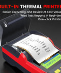 BST500 Car Battery Tester With Printer For 12V And 24V Rigs, Auto Battery Load Tester And Cranking Charging System Analyzer, Printed Diagnostic Reports For Cars, Trucks, SUVs, Motorcycles, RVs And More built-in thermal printer printing report