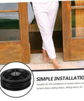 A Pair Of Heavy Duty Replacement Pulley Wheels For Sliding Barn Doors And Metal Gates Built For Roll Like Butter Performance With Sealed Bearings And Zero Hassle Everyday Reliability installed on a sliding door.