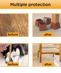 16 Piece Silicone Chair Leg Protectors With Felt Square Floor Pads Quiet Pro Grade Furniture Leg Caps for floors
