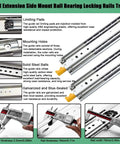 Beefy Heavy Duty Drawer Slides With 500 Lbs Capacity Full Extension Cabinet Glides Adjustable 10 To 80 Inch Durable Cold Rolled Steel