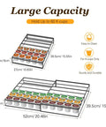 Expandable K Cup Holder Drawer For Keurig Pods, Holds 30 To 60 Coffee Pods, metal drawer dimensions and capacity illustration