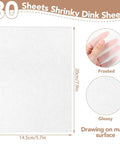 30 Pack Shrink Plastic Sheets For Crafts 7.9 By 5.7 Inches Ideal For DIY Jewelry Charms And Kids Craft Projects Great For Cutting Baking And Shrinking, frosted 20cm x 7.9in sheet