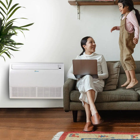 Built Different Pro Grade Floor And Ceiling Mount Mini Split AC Heat Pump 24000 Btu DC Inverter System Delivering Sweet Temperature Control And Serious Energy Savings Year Round