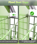 Heavy Duty Outdoor Bird Feeder With Double Suet Cage Hanging Metal Construction Weatherproof Finish lock mechanism detail