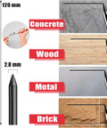 Rock Solid 2.8mm Carpenter Pencil Lead Refills 36 Piece Bulk Pack for marking concrete, wood, metal, and brick surfaces.