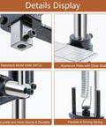 Close-up of Heavy Duty Manual Leather Hole Puncher And Press Tool Set components showing aluminum plate and mold hole.