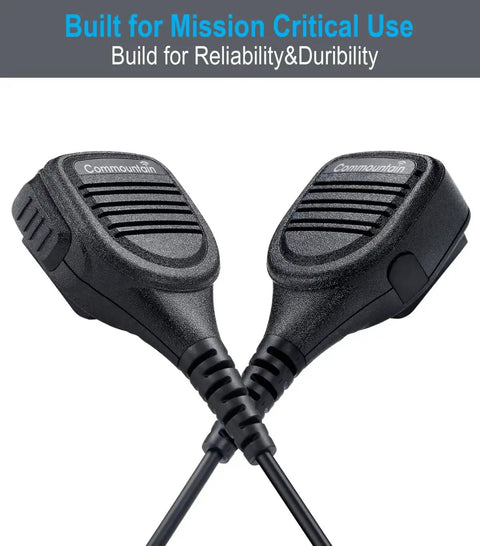 Close-up of Heavy Duty Speaker Microphone For Walkie Talkies 5 Pack Compatible With Baofeng UV82HP UV5R BF F8HP And More Plus Kenwood