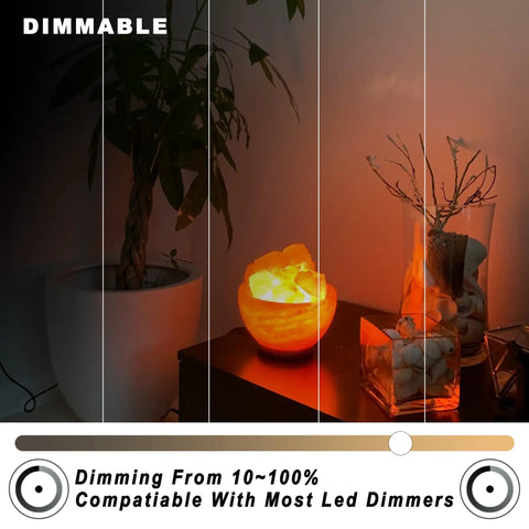 Super Bright Dimmable E12 C7 Led Bulbs In Warm White 2700k That Replace 40 Watt Halogen Ones in salt lamp setting
