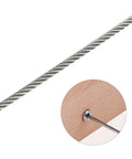 Stainless Aircraft-Grade Wire Rope Cable One Eighth Inch 7x7 For Railing And Decking DIY Balustrade installation detail shown