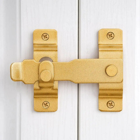 Gold Stainless Steel Barn Door Latch For Gate Bi Fold Sliding Door Lock Antique Cabinet And Closet Latches Heavy Duty
