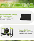 Sturdy 10.9 Inch Foldable Garden Kneeler And Seat With Extra Thick Cushions Heavy Duty Garden Stool wider thicker pad