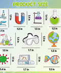 Epic 300 Piece Science Foam Stickers Set Self Adhesive Chemistry Biology Physics Lab Decals showing various designs and sizes.