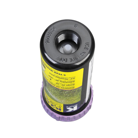 Top Shelf Pop Up Irrigation Nozzles With Three Quarter Female Inlet Five Inch Retractable Body delivering 2.5 GPM output top view.