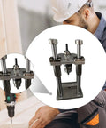 Vertical Drill Guide Attachment for Home Workshops, Sturdy Portable Drill Press Stand With Premium Holder in use for woodworking