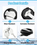 Round Cam Lock Security Lock Black For Electric Control Panels And Electrical Enclosures Tough As Nails Zinc Alloy Build focus on durability and keys