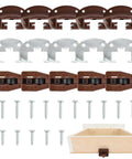 5 Pack Heavy Duty Drawer Slides With Plastic Guides, Metal Backplates, screws, and hardware shown separately