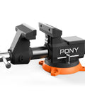 Beefy Heavy Duty Bench Vise With Six Inch Jaw 8800 Lbs Clamping Force 360 Degree Rotatable Base And Anvil Built For Woodworking Drilling