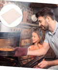 Father and daughter cooking with 10 Piece Mica Plate Sheets For Microwave Oven Heat Insulation Cover shown in cutout view