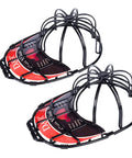 2 Pack Hat Washer Cage For Washing Machine And Dishwasher, Hat Cleaner Frame To Protect Baseball Caps And Trucker Hats, Secure Double Hook Lock System Keeps Hats In Shape Without Scratching Appliances, Black, two hat cages shown
