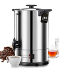 Large-Capacity Commercial Coffee Urn Dispenser 15 L Keeps Beverages Hot, 150 Cups Per Hour Quick Brew With Dripless Faucet