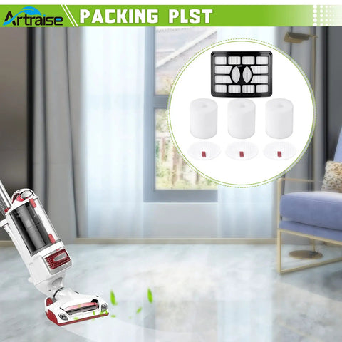 Wide Compatible Filter Replacement For Rotator Pro Lift Away Vacuum NV500 Series filters on carpet next to vacuum cleaner