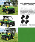 Built Tough Upper And Lower A Arm Suspension Bushings Kit For John Deere Gator XUV 625i 825i 855d with black flanged sleeves.