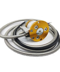 Heavy Duty Cnc Automatic Tool Sensor And Precision Probe Gauge For Nitty Gritty Machining Setup With Spot On Tip Damage Detection and Slick Waterproof Calibration with stainless steel coil hose.