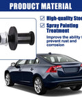 Tailgate striker bolts with nuts, 2 pcs, steel, black finish for Chevy Avalanche and GMC Sierra Escalade (2002–2013).