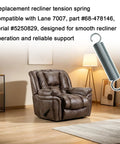 Heavy Duty Recliner Tension Spring 2 Pack Premium Replacement For Lane 7007 Furniture Care next to recliner chair in living room.
