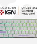 Next Level 65 Percent Mechanical Gaming Keyboard With Usb Wired Pc Setup, Featuring Pre Lubed Magnetic Hall Effect Switches For Rapid Trigger And Dynamic Actuation, Programmable Rgb Lighting, Hot Swappable Layout, And Crispy Deep Thock Vibes, top view with colorful keycaps.