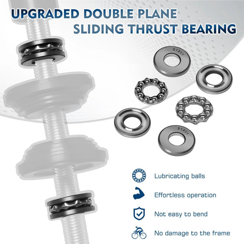 BUCKLOS bike headset press-in tool kit with bearings and spacers for most headsets