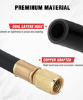 Nilight fuel pressure tester kit with copper quick-connect hose adapter and black dual-layer hose