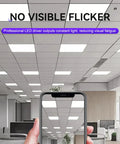 VOGHMOLD 9W Square LED Recessed Light, 720LM Frameless Downlight AC85-265V Spotlights Cut Φ45-70mm ceiling lighting, office view.